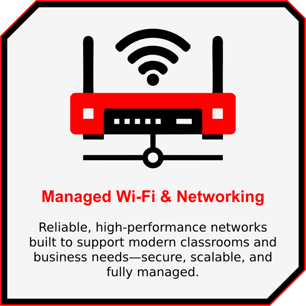 Managed Wi-Fi and business networking solutions from a trusted Albuquerque MSP — fast, secure connectivity for offices and classrooms